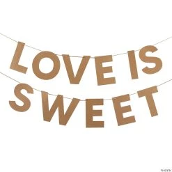 Love Is Sweet Kraft Paper Garland - 2 Pc.