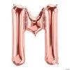 M Rose Gold Letter 34" Mylar Balloon -Party Decorations Sales Shop m rose gold letter 34 mylar balloon13908539