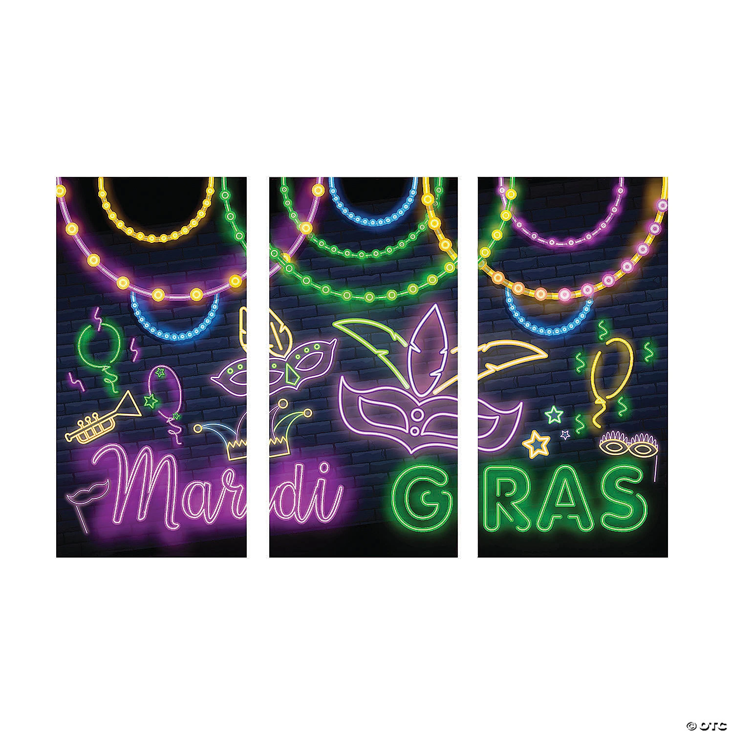 Mardi Gras Glow Backdrop - 3 Pc. 4 Mardi Gras Glow Backdrop - 3 Pc. - Image 2