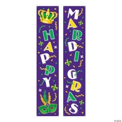 Mardi Gras Pillar Banners