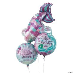 Mermaid Sparkle Tail 20" - 21 1/2" Mylar Balloons - 3 Pc.