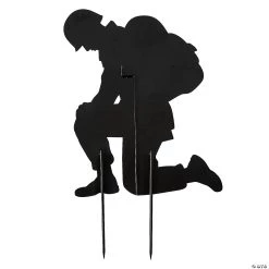Metal Kneeling Soldier Silhouette Yard Sign 5 Metal Kneeling Soldier Silhouette Yard Sign -Party Decorations Sales Shop metal kneeling soldier silhouette yard sign14106032 a01