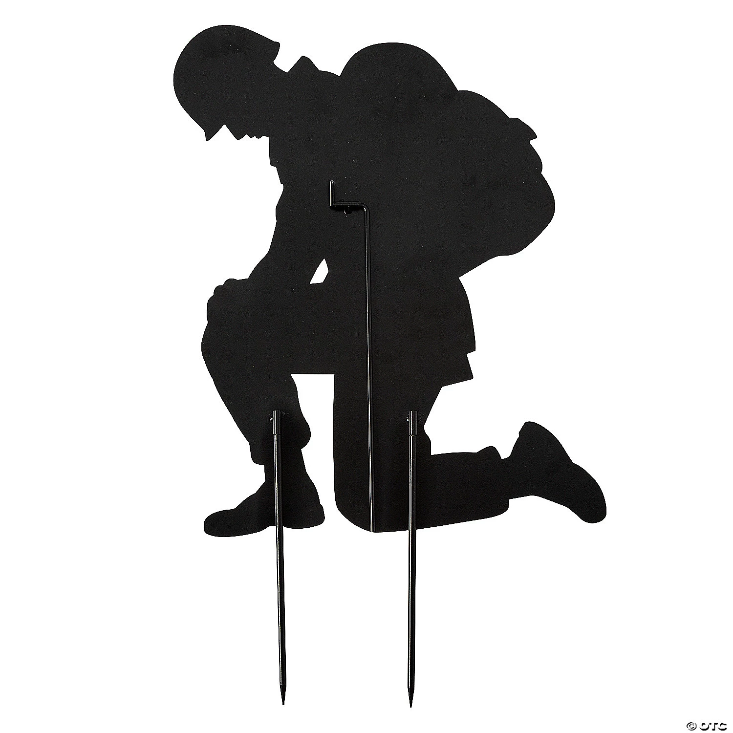 Metal Kneeling Soldier Silhouette Yard Sign 4 Metal Kneeling Soldier Silhouette Yard Sign - Image 2