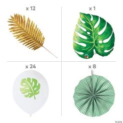 Metallic Tropical Party Tableware Kit for 24 Guests -Party Decorations Sales Shop metallic tropical party tableware kit for 24 guests14100602 a03