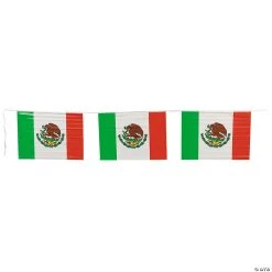 Mexican Flag Plastic Pennant Banner