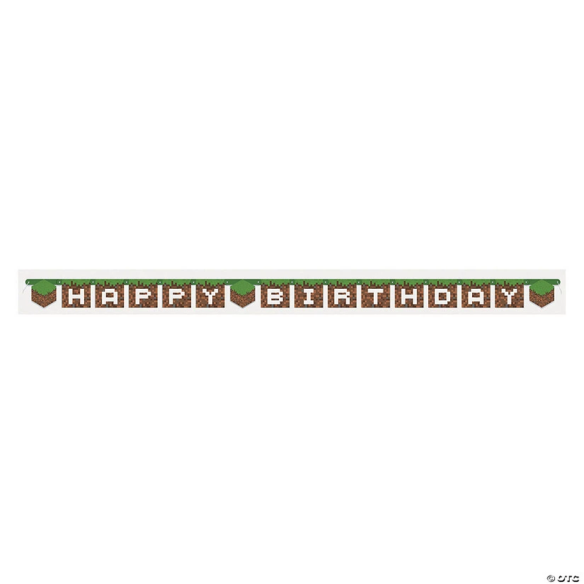 Minecraft® Jointed Birthday Banner 3 Minecraft® Jointed Birthday Banner