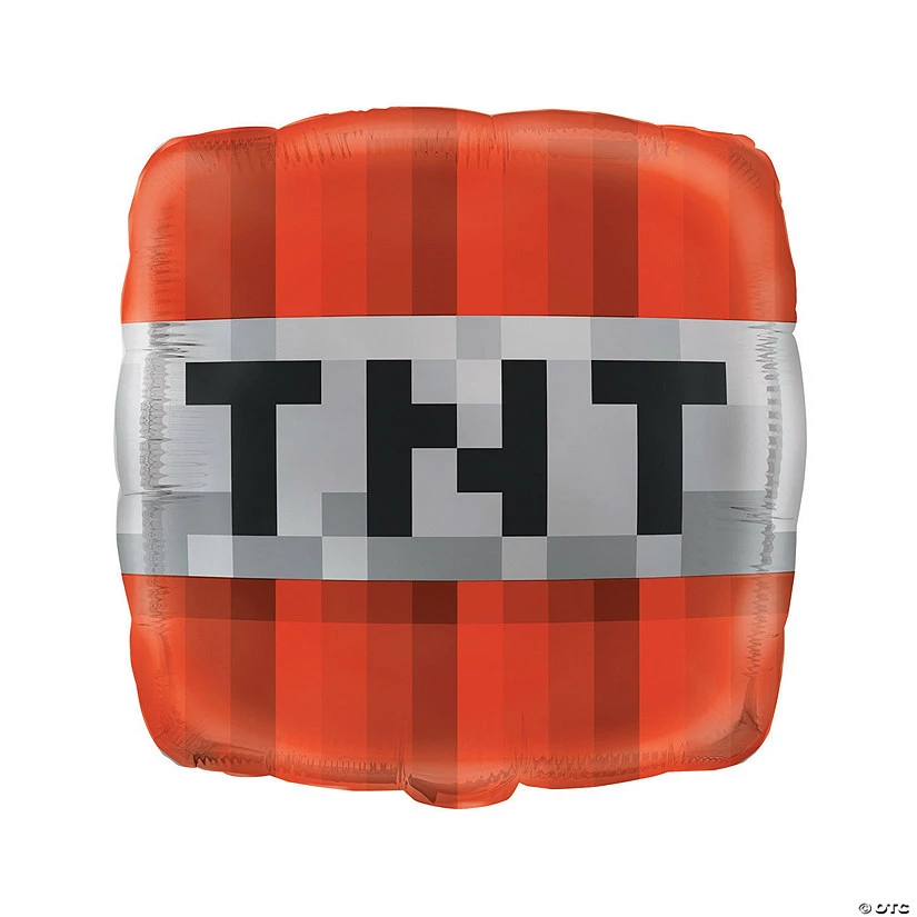 Minecraft® TNT 8 1/2" Mylar Balloon 3 Minecraft® TNT 8 1/2" Mylar Balloon
