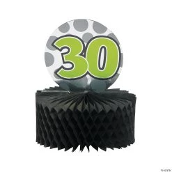 Mini 30th Birthday Centerpieces - 3 Pc.