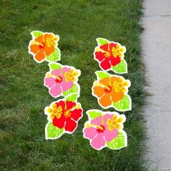 Mini Luau Sidewalk Signs - 6 Pc.