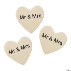 Mini Mr. & Mrs. Wooden Hearts