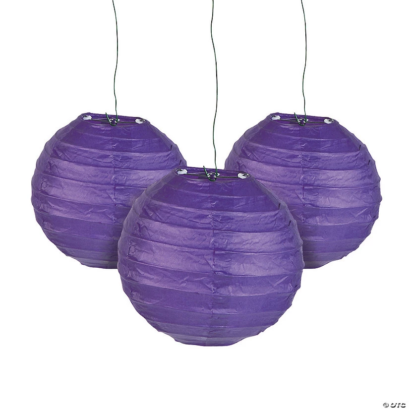Mini Paper Lanterns - 12 Pc. 3 Mini Paper Lanterns - 12 Pc.