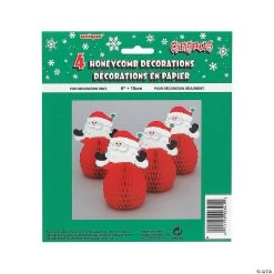 Mini Santa Christmas Honeycomb Centerpieces - 4 Pc. 5 Mini Santa Christmas Honeycomb Centerpieces - 4 Pc. -Party Decorations Sales Shop mini santa christmas honeycomb centerpieces 4 pc 13902862 a01