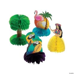 Mini Tropical Decorations - 12 Pc.