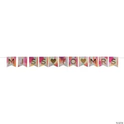 Miss to Mrs. Bright Pennant Banner