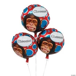 Monkey 18" Mylar Balloon - 3 Pc.