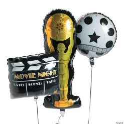 Movie Night 18 1/2" - 23" Mylar Balloons - 3 Pc.
