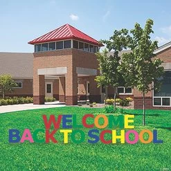 Multi-Color Welcome Back to School Letters Yard Sign