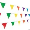 Multicolor Plastic Pennant Banner