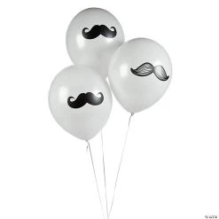 Mustache 11" Latex Balloons - 12 Pc.