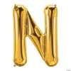 N Gold Letter 34" Mylar Balloon -Party Decorations Sales Shop n gold letter 34 mylar balloon13908558
