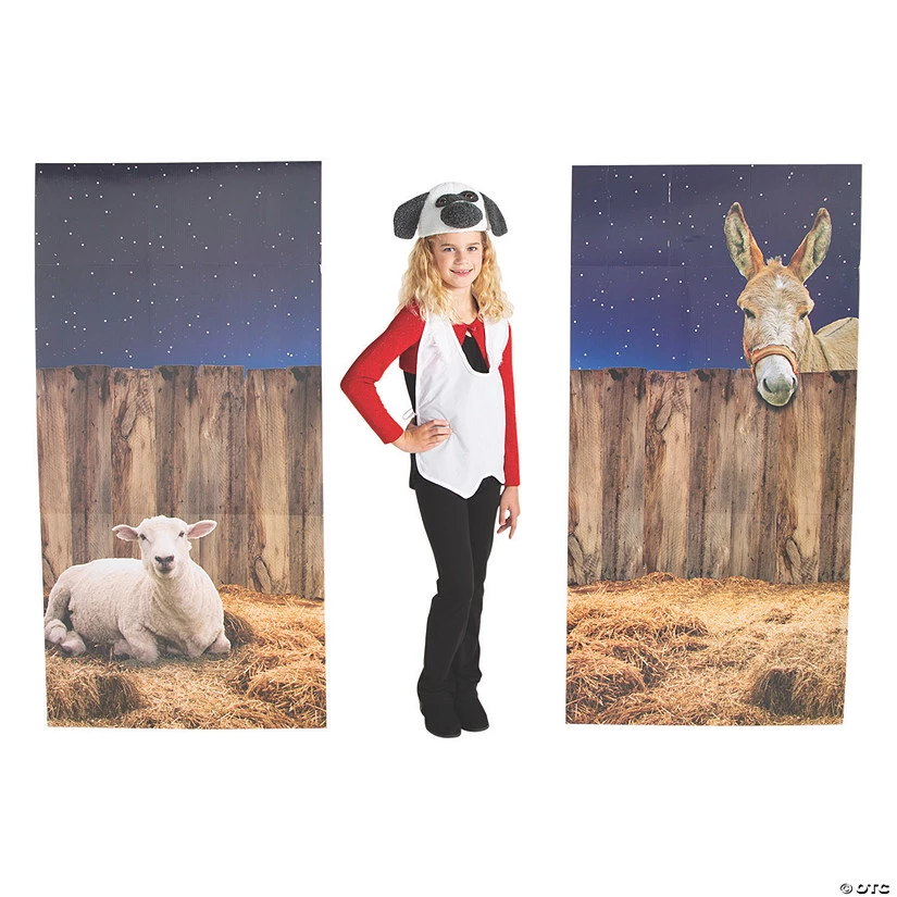 Nativity Pageant Backdrop Panel Cardboard Stand-Ups - 2 Pc. 3 Nativity Pageant Backdrop Panel Cardboard Stand-Ups - 2 Pc.