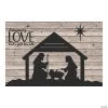 Nativity Silhouette Barnwood Backdrop - 3 Pc. -Party Decorations Sales Shop nativity silhouette barnwood backdrop 3 pc 13780712