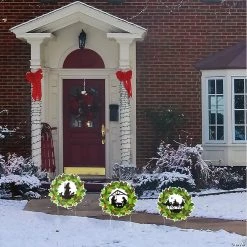Nativity Wreath Yard Stakes - 3 Pc.