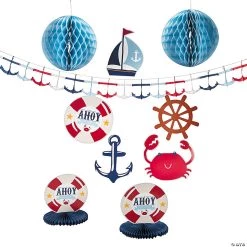 Nautical Boy Baby Shower Decorating Kit - 10 Pc.