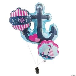 Nautical Girl 19" - 20" Mylar Balloons - 3 Pc.