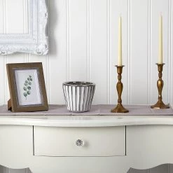 Nearly Natural Modern Decorative 6" White Vase with Silver Trimming 7 Nearly Natural Modern Decorative 6" White Vase with Silver Trimming -Party Decorations Sales Shop nearly natural modern decorative 6 white vase with silver trimming14228617 a02NOWA