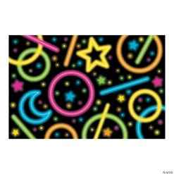 Neon Glow Party Backdrop - 3 Pc.