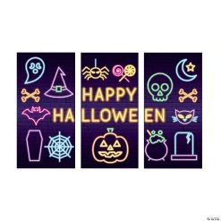 Neon Lights Backdrop Halloween Decoration - 3 Pc. -Party Decorations Sales Shop neon lights backdrop halloween decoration 3 pc 13846631 a01