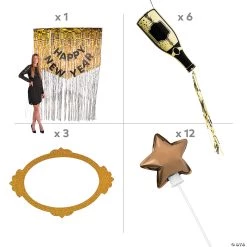 New Year’s Eve Photo Booth Kit - 22 Pc. -Party Decorations Sales Shop new year s eve photo booth kit 22 pc 14091707 a01