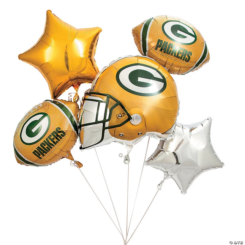 NFL® Green Bay Packers™ Mylar Balloons - 5 Pc. 3 NFL® Green Bay Packers™ Mylar Balloons - 5 Pc.