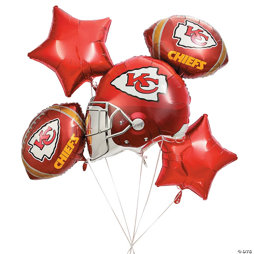 NFL® Kansas City Chiefs™ Mylar Balloons - 5 Pc. 3 NFL® Kansas City Chiefs™ Mylar Balloons - 5 Pc.