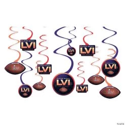 NFL® Super Bowl LVI Hanging Swirl Decorations – 12 Pc.