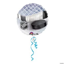 NHL® Hockey Puck, Hockey Stick 18" Mylar Balloon