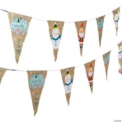 Nordic Noel Christmas Plastic Pennant Banner