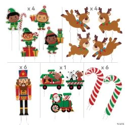 North Pole Yard Sign Kit - 23 Pc. -Party Decorations Sales Shop north pole yard sign kit 23 pc 14090990 a01