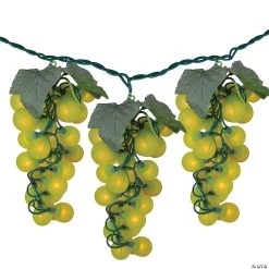 Northlight 100-Count Yellow Winery Grape Patio Christmas Light Set 5ft Green Wire