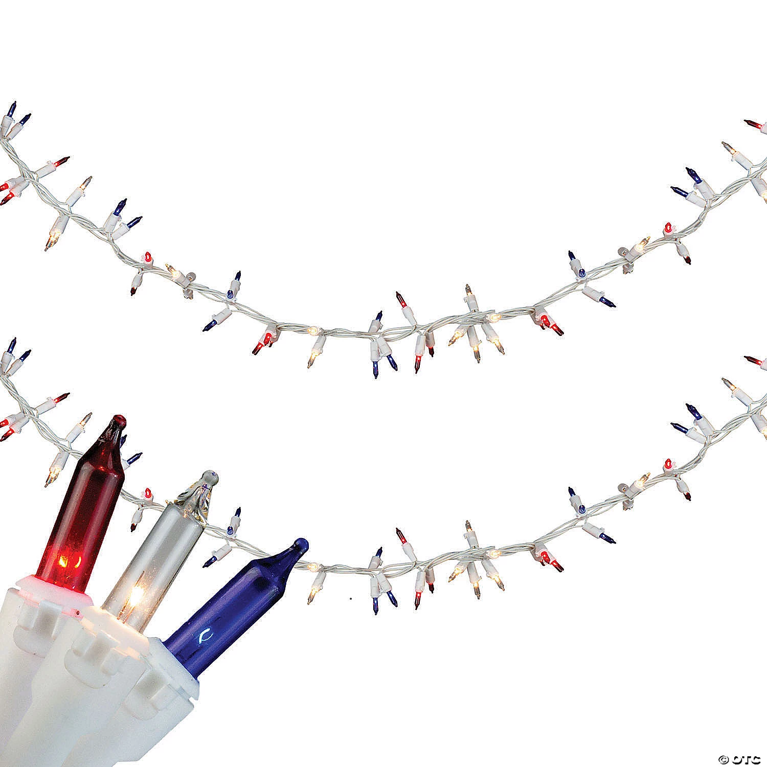 Northlight 105-Count Red Clear and Blue Patriotic Mini Light Garland 5.6' White Wire 3 Northlight 105-Count Red Clear and Blue Patriotic Mini Light Garland 5.6' White Wire