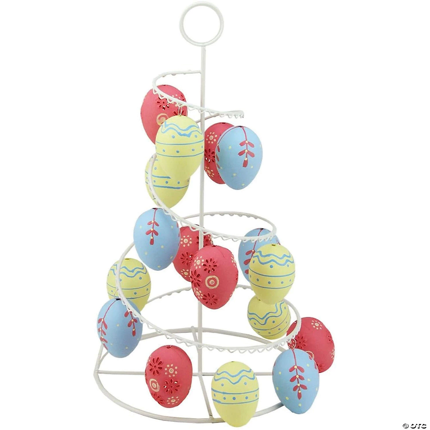 Northlight 14.25" White and Pink Floral Cut Out Easter Egg Tree Tabletop Decor 4 Northlight 14.25" White and Pink Floral Cut Out Easter Egg Tree Tabletop Decor - Image 2