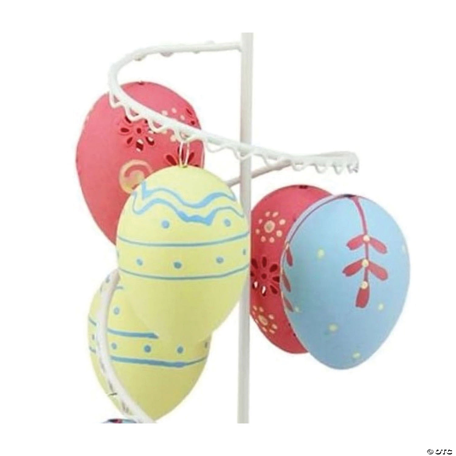 Northlight 14.25" White and Pink Floral Cut Out Easter Egg Tree Tabletop Decor 5 Northlight 14.25" White and Pink Floral Cut Out Easter Egg Tree Tabletop Decor - Image 3