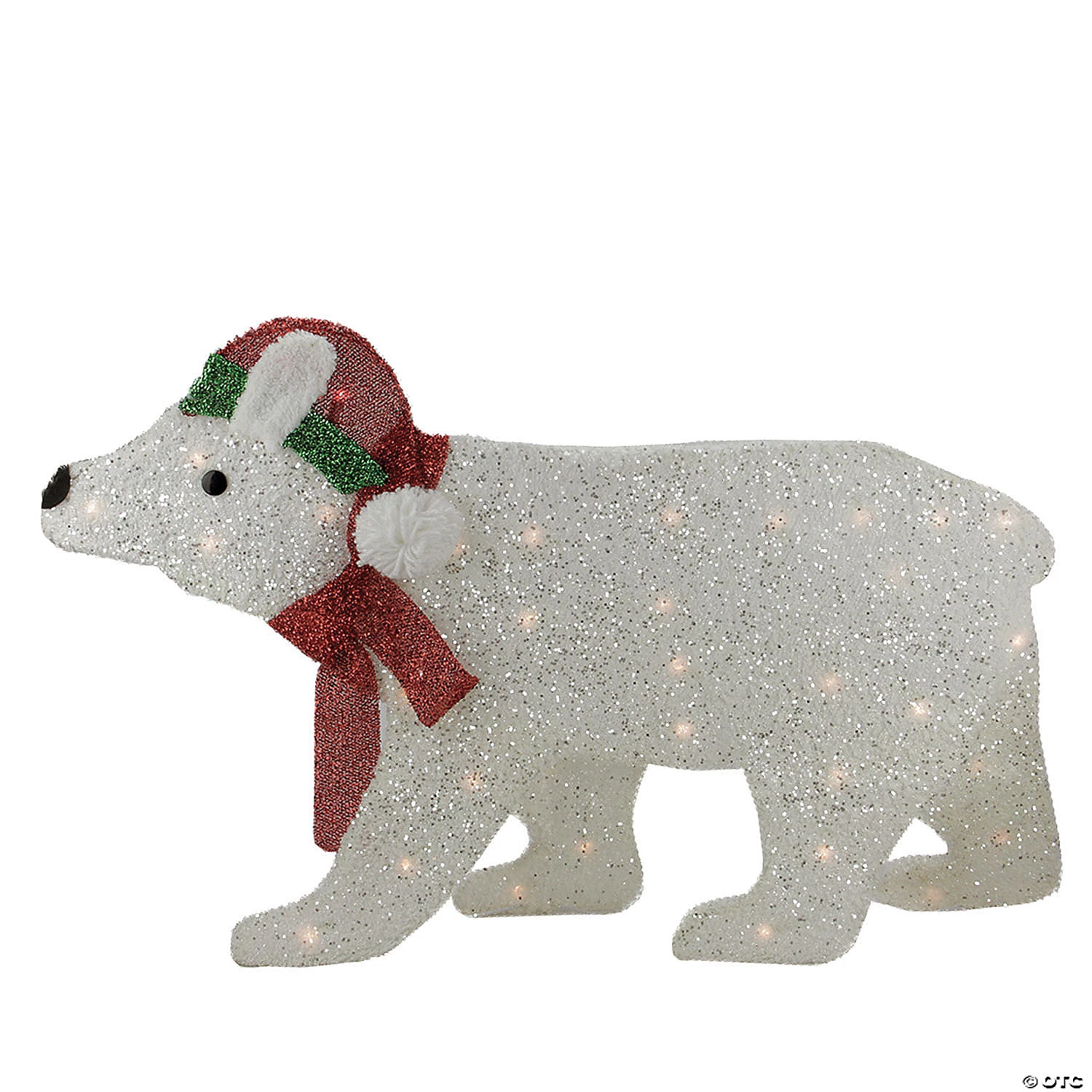 Northlight - 19.25" White Lighted 2D Glittered Polar Bear Outdoor Christmas Decor 3 Northlight - 19.25" White Lighted 2D Glittered Polar Bear Outdoor Christmas Decor