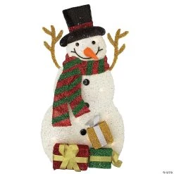 Northlight - 2.5' Pre-Lit Snowman with Gifts Outdoor Christmas Decor