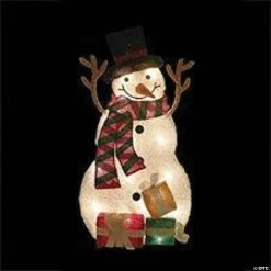 Northlight - 2.5' Pre-Lit Snowman with Gifts Outdoor Christmas Decor -Party Decorations Sales Shop northlight 2 5 pre lit snowman with gifts outdoor christmas decor13991389 a03