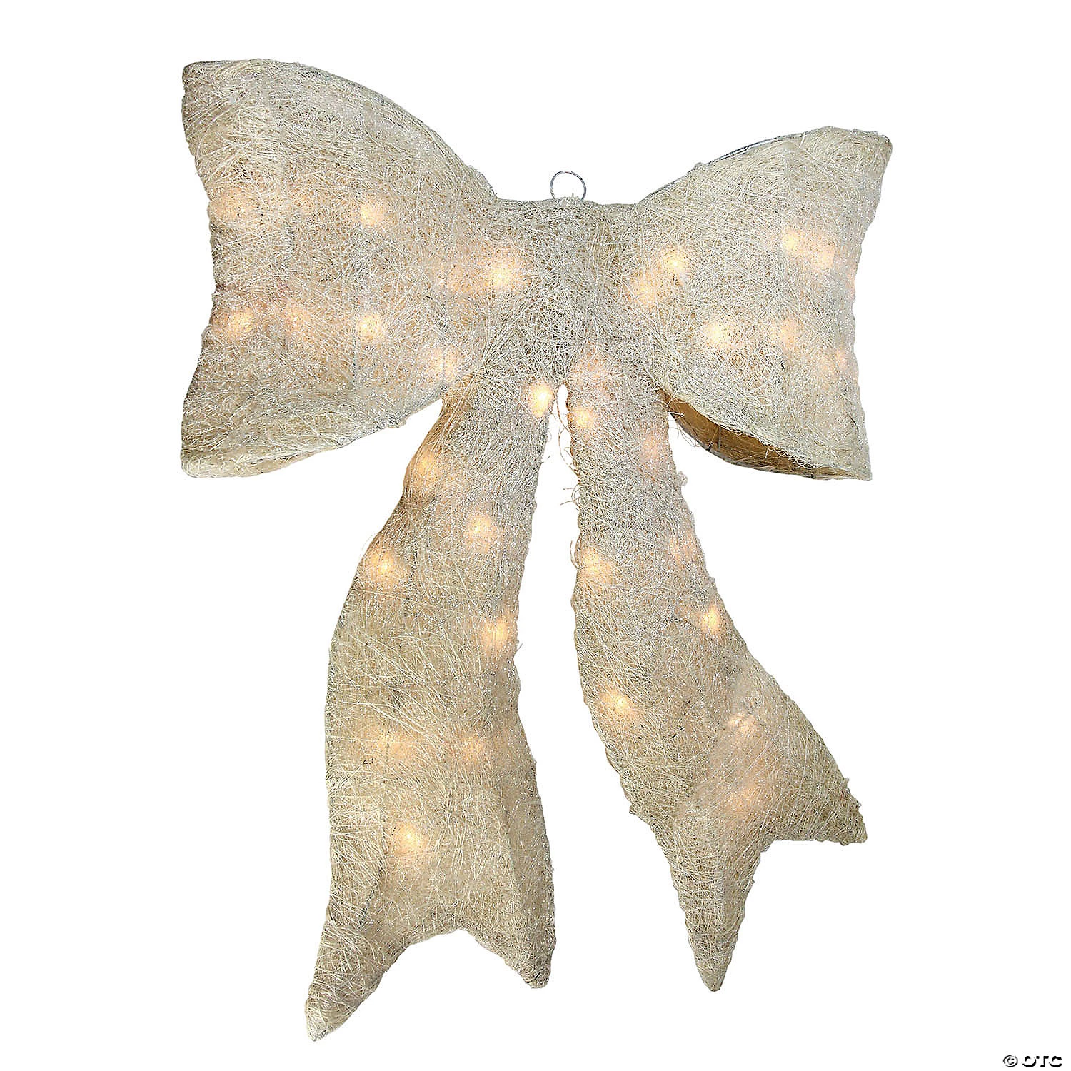 Northlight - 24" Lighted Cream White Sparkling Bow Christmas Window Silhouette Decoration 4 Northlight - 24" Lighted Cream White Sparkling Bow Christmas Window Silhouette Decoration - Image 2