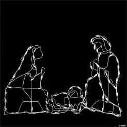 Northlight - 25.5" Holy Family Nativity Scene Lighted Outdoor Christmas Decor