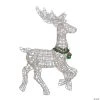 Northlight - 25" Silver and Green Lighted Prancing Reindeer Christmas Outdoor Decor -Party Decorations Sales Shop northlight 25 silver and green lighted prancing reindeer christmas outdoor decor13991412