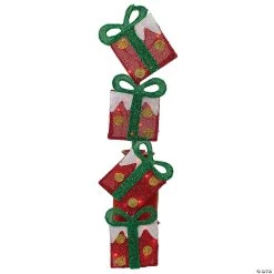 Northlight - 3.5' Pre-Lit Stacked Gift Boxes Outdoor Christmas Decor
